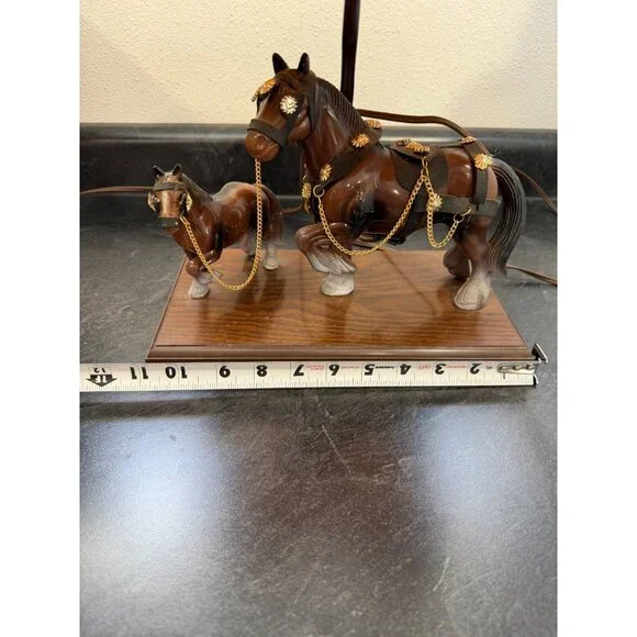 Clydesdale Table Lamp With Clydesdales Sticker 16” Gilbert Products Horse Pony - Picture 11 of 11